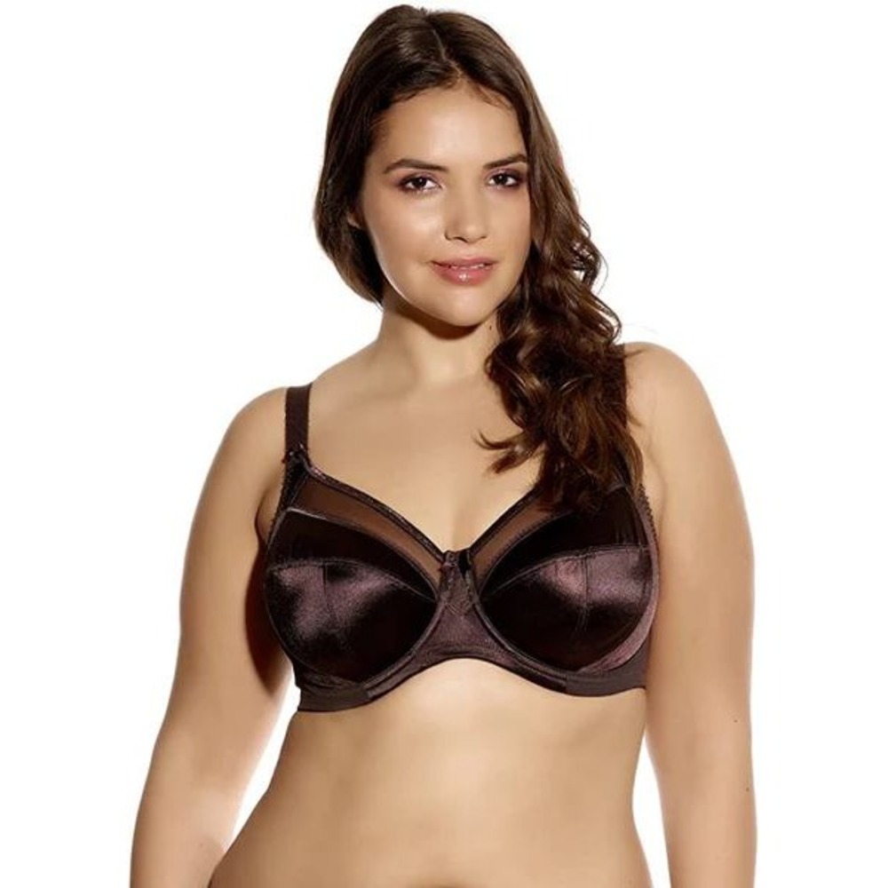 Goddess 44I Keira Banded‎ Bra 6090 Black Underwire Unlined Timeless Sexy Plunge